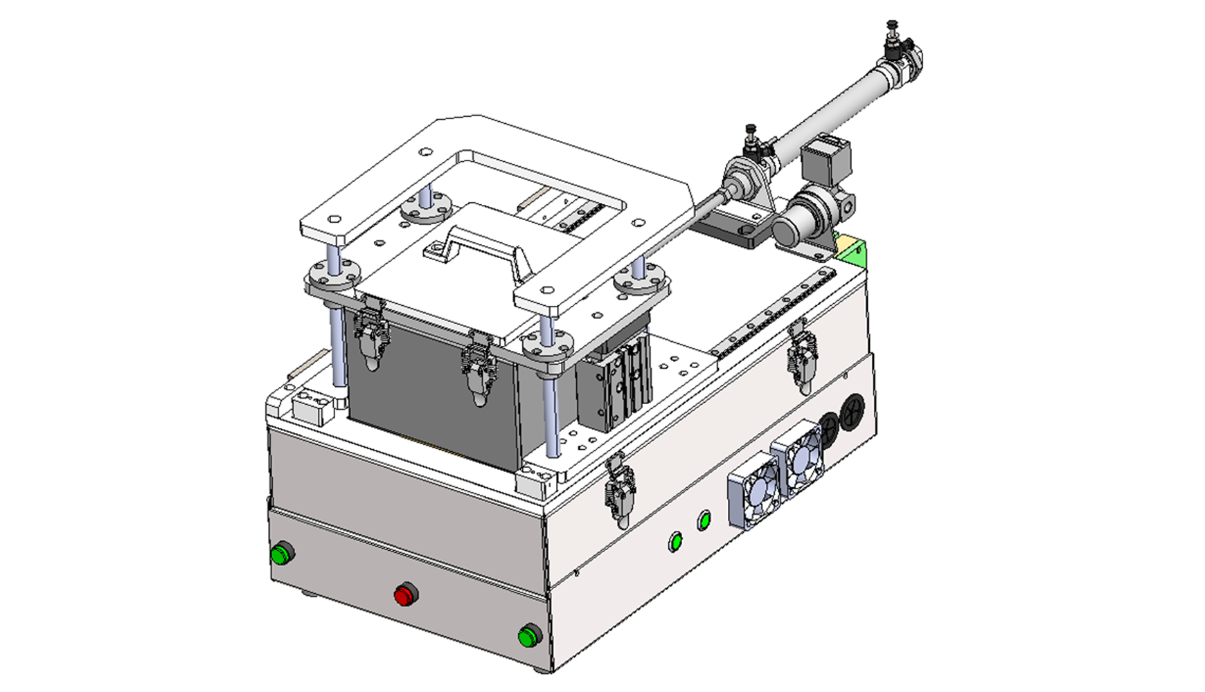 Pneumatic RF SoC Module Test Fixture
